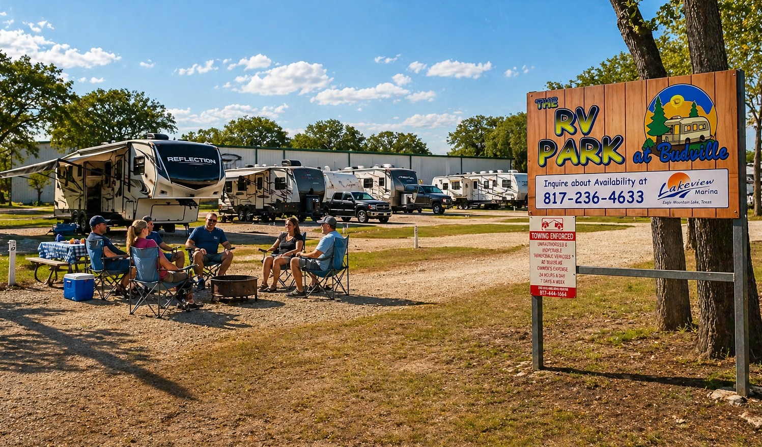 RV Park on Eagle Mountain Lake in the Dallas Fort Worth area